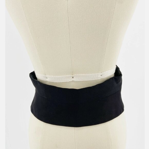 VTG 80's CD de Christian Dior Robes Du Soir Paris Black Silk Belt 8 - Picture 5 of 10
